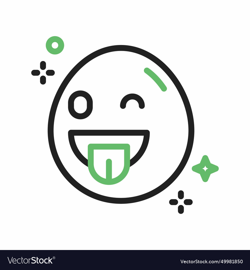 Winking Face With Tongue Icon Image Royalty Free Vector