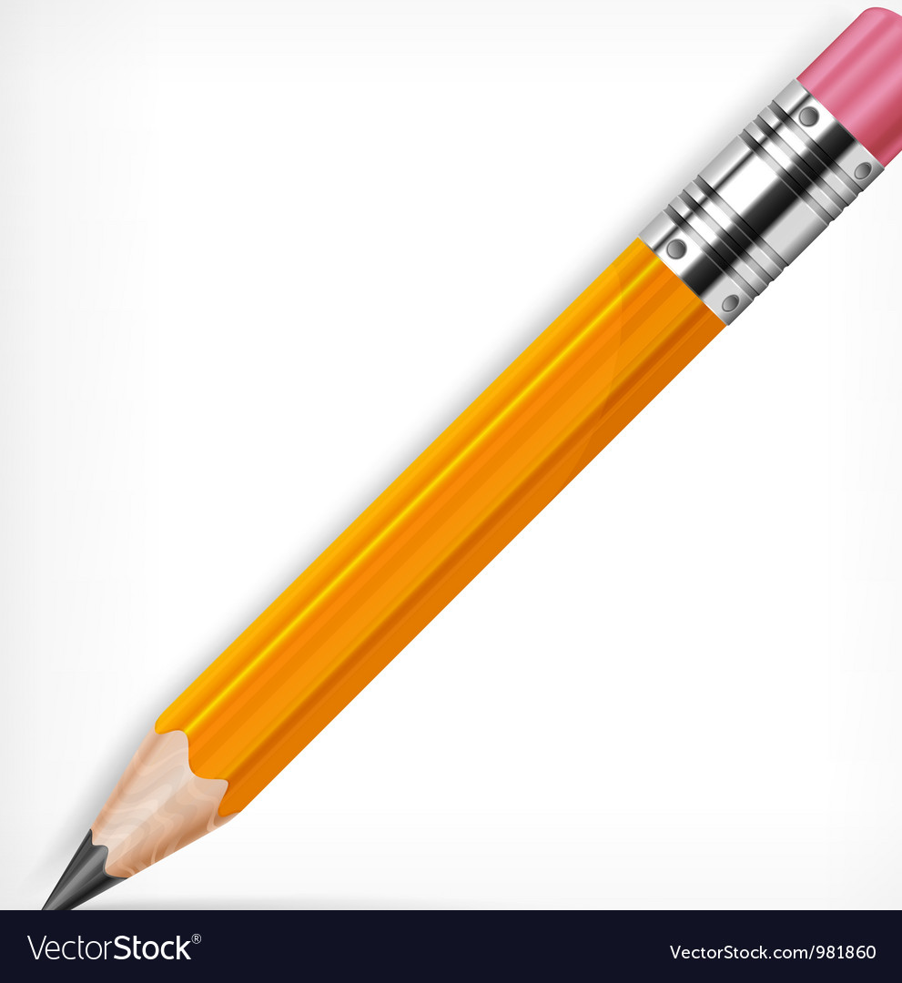 Pencils With Eraser Royalty Free Vector Image Vectorstock