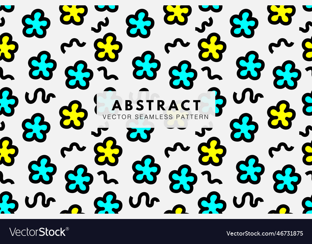 Doodle Ditsy Floral Abstract Seamless Pattern Vector Image