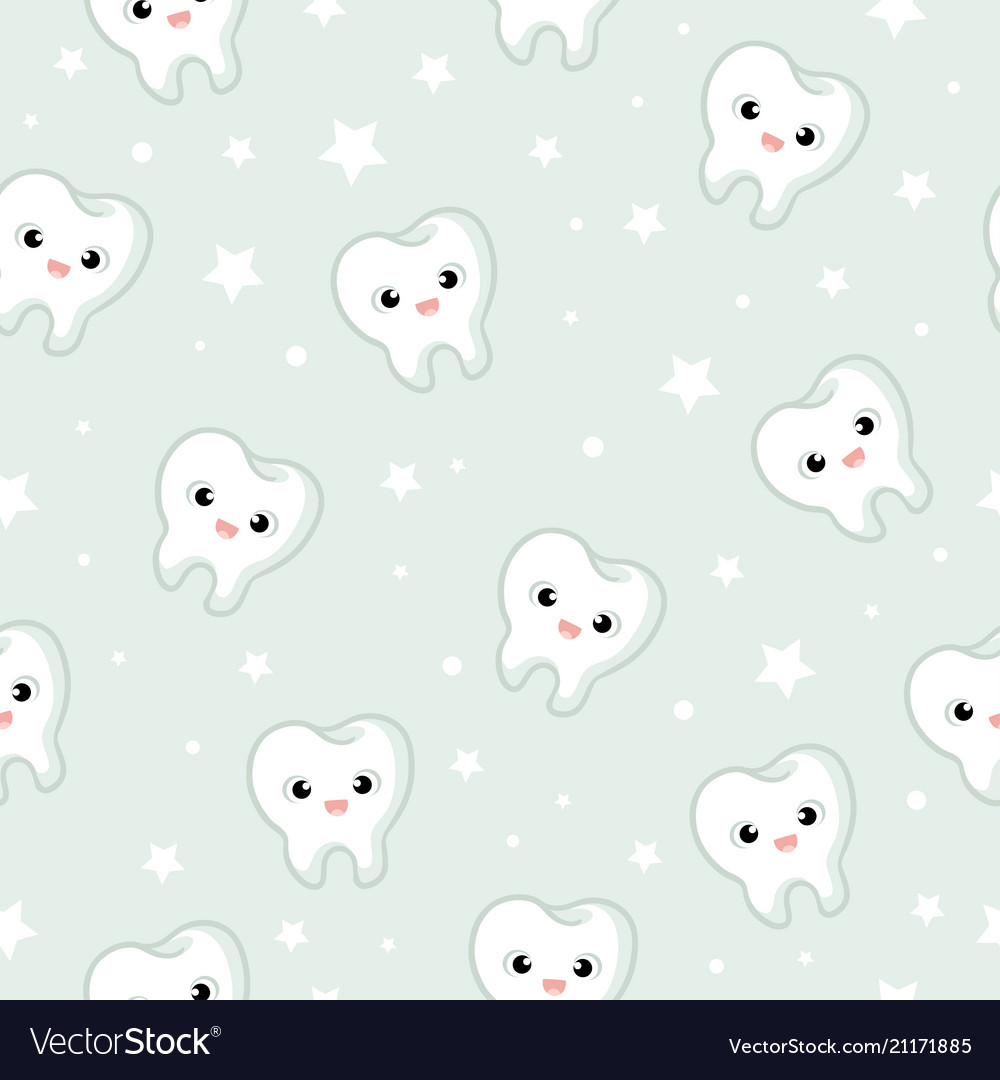 Seamless Pattern With Teeth Royalty Free Vector Image