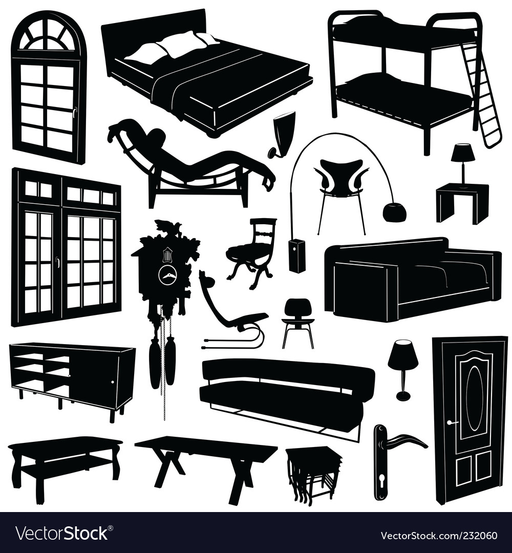 Home Furniture Royalty Free Vector Image Vectorstock