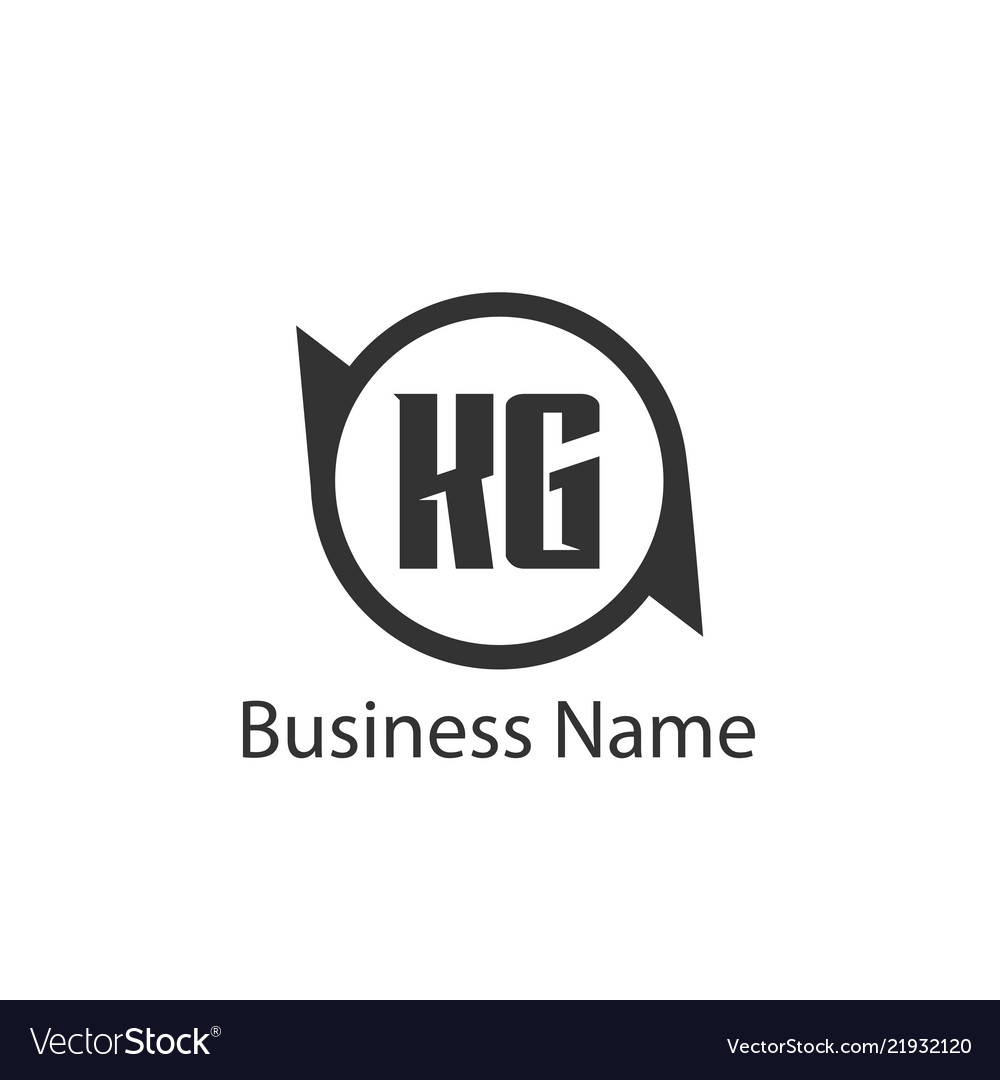 Initial Letter Kg Logo Template Design Royalty Free Vector