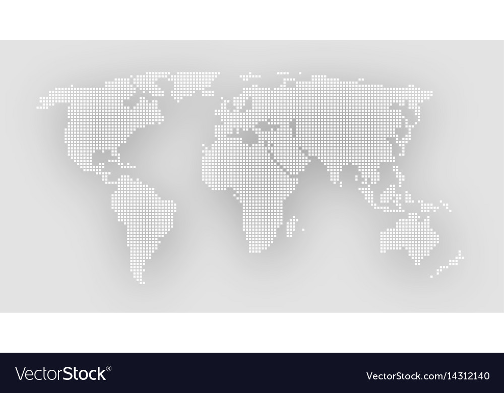 Dotted World Map Royalty Free Vector Image Vectorstock