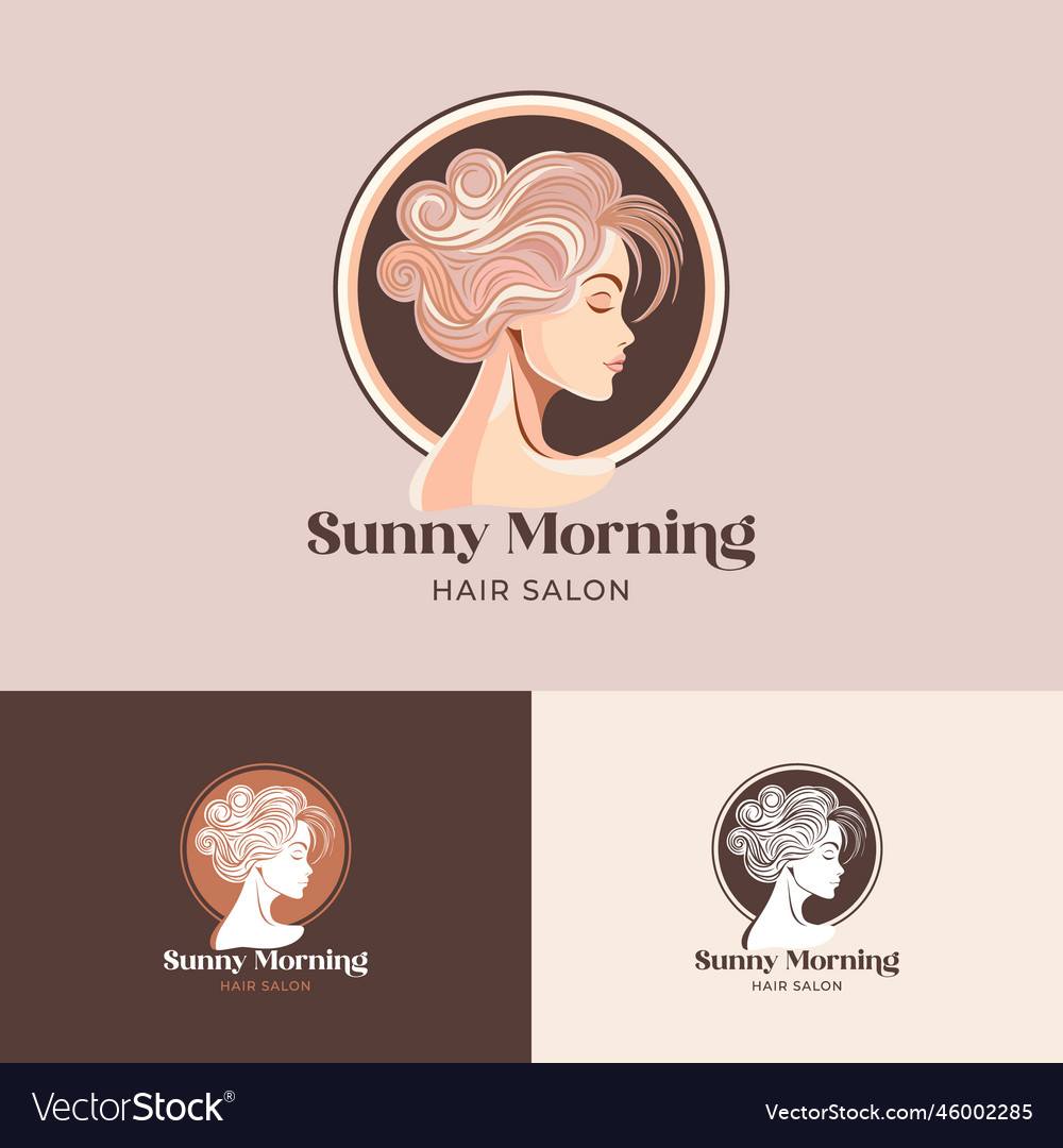 Minimalist Trendy Beauty Salon Logo Royalty Free Vector