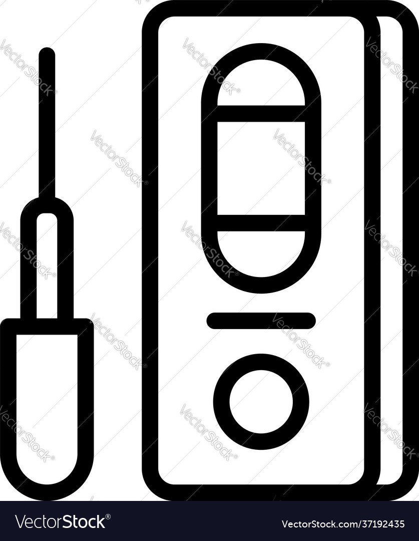 Express Covid19 Test Icon Outline Style Royalty Free Vector