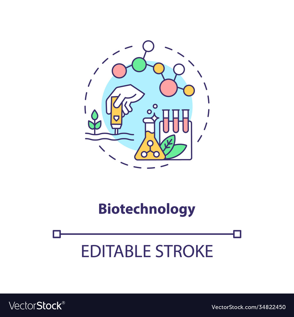 Biotechnology Concept Icon Royalty Free Vector Image