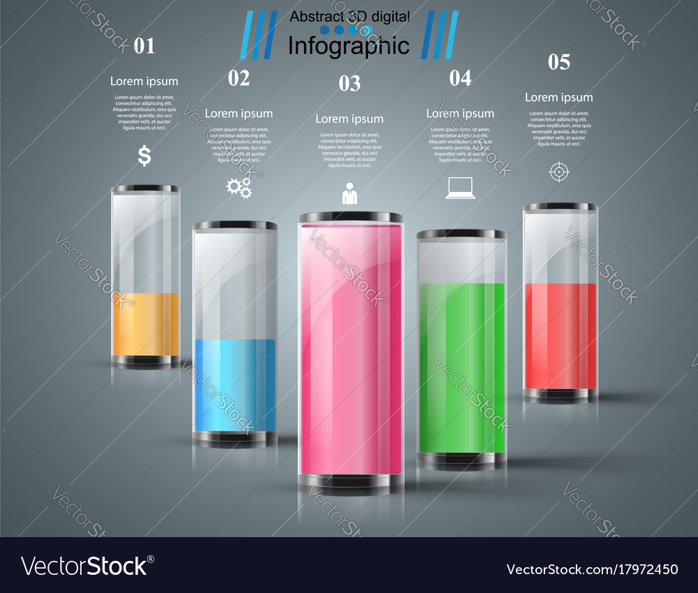 Bottle Water Infographics Royalty Free Vector Image