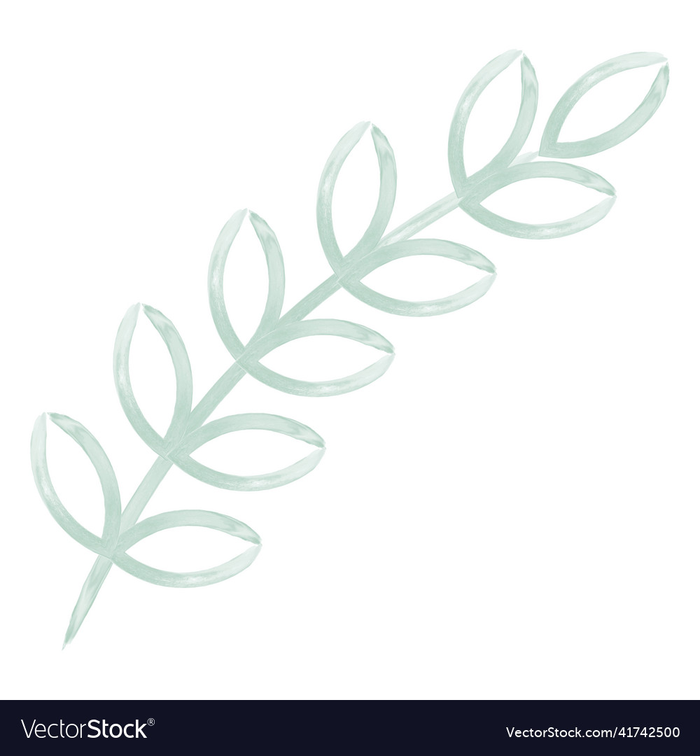 Leaf Watercolor Element Royalty Free Vector Image