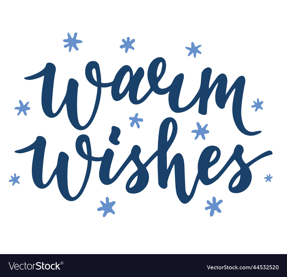 Warm Wishes Hand Drawn Christmas Royalty Free Vector Image