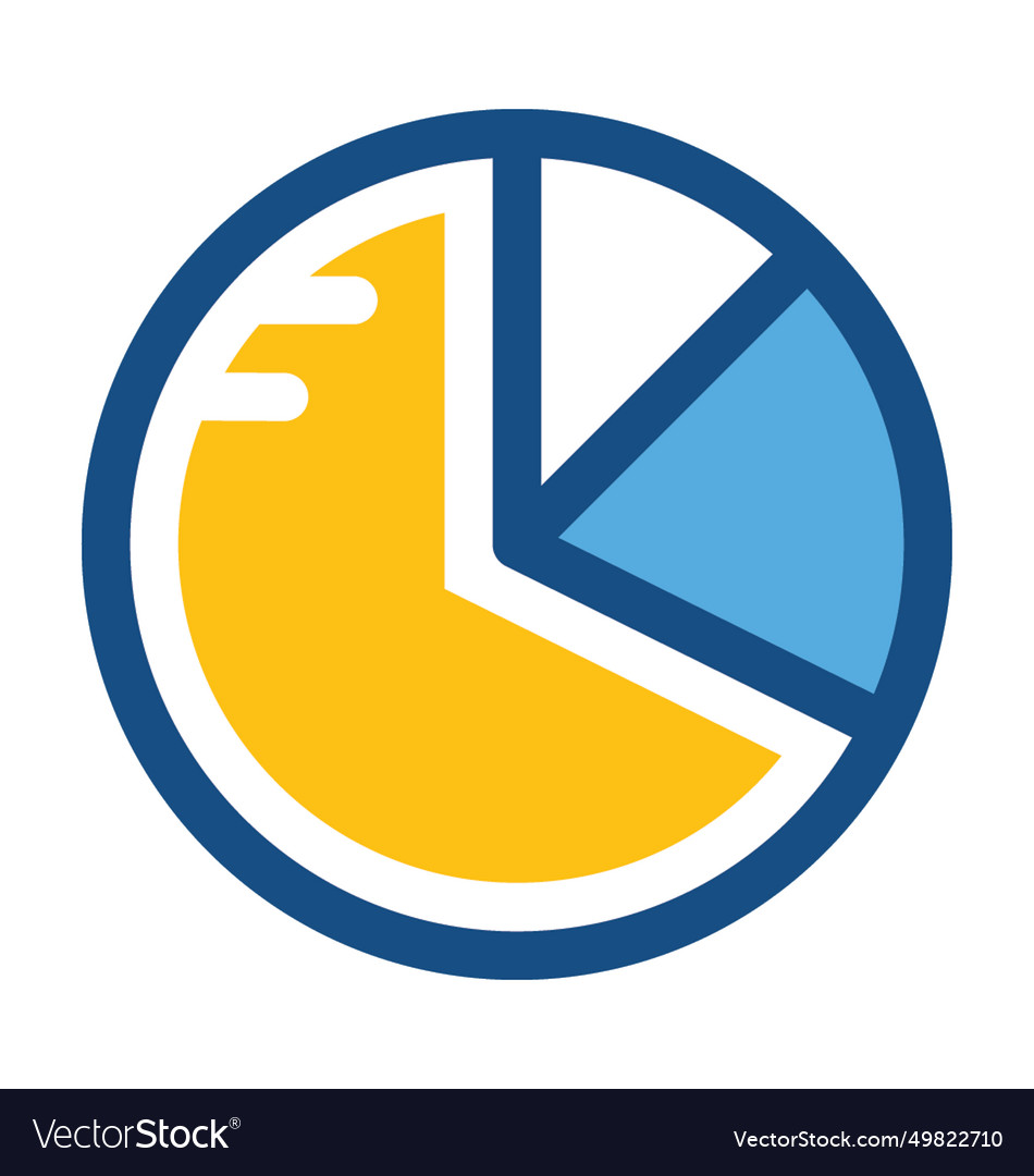 Pie Chart Line Icon Royalty Free Vector Image Vectorstock