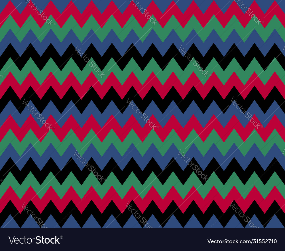 Zigzag Pattern Seamless Zig Zag Background Color Vector Image