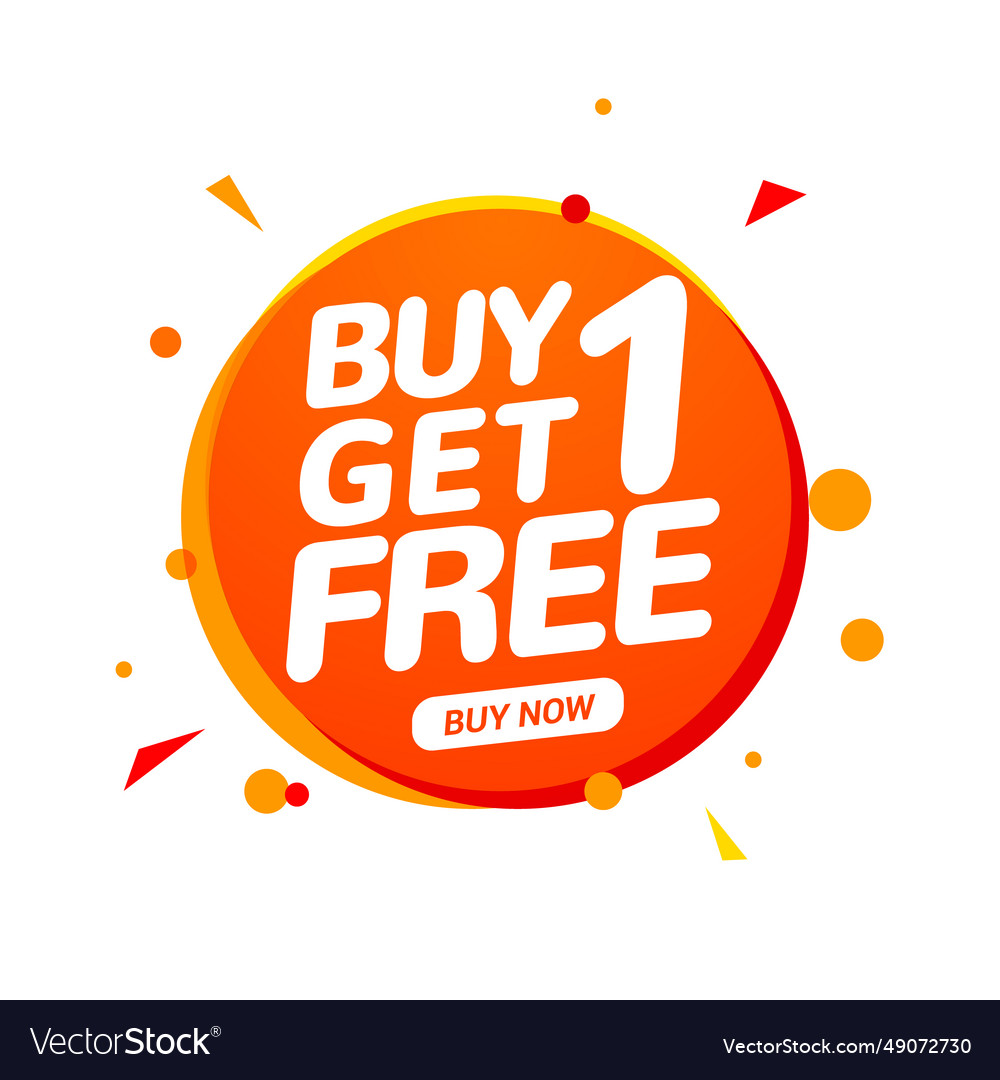 Buy Get Free Sale Tag Banner Design Template Vector Image