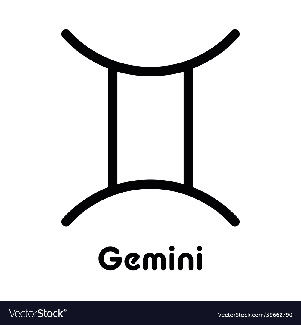 Gemini Astrological Zodiac Sign Royalty Free Vector Image