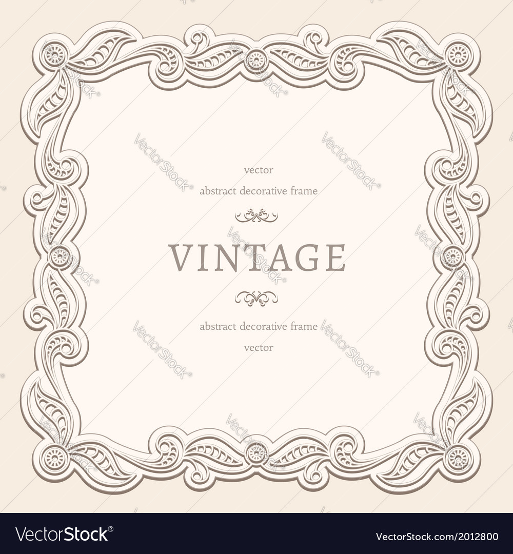 Vintage Square Frame Royalty Free Vector Image