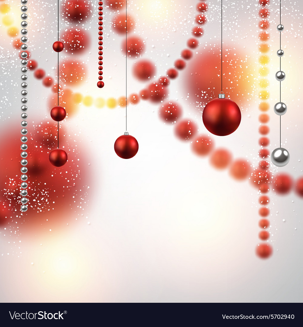 Background With Red Christmas Baubles Royalty Free Vector