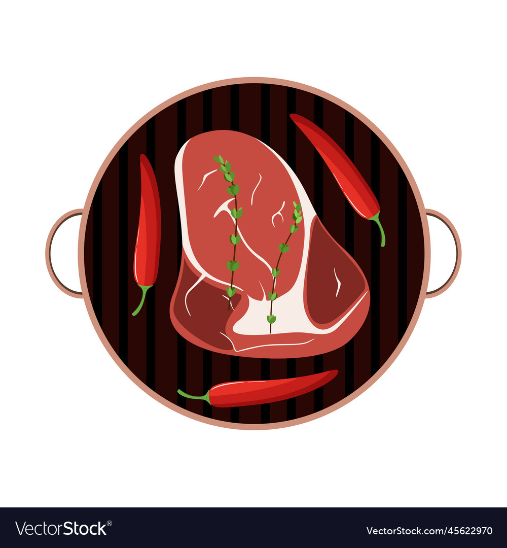 Raw Meat Royalty Free Vector Image VectorStock