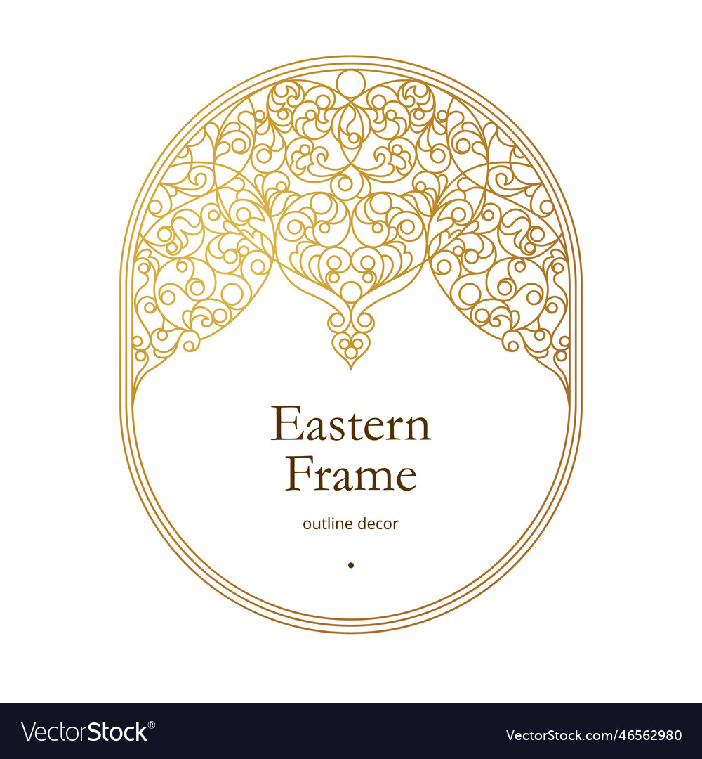 Vintage Frame In Eastern Style Royalty Free Vector Image