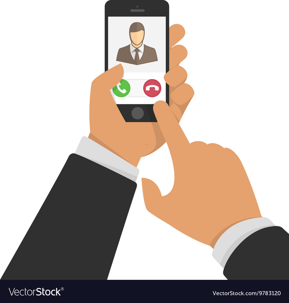 Incoming Call On Smartphone Screen Royalty Free Vector Image