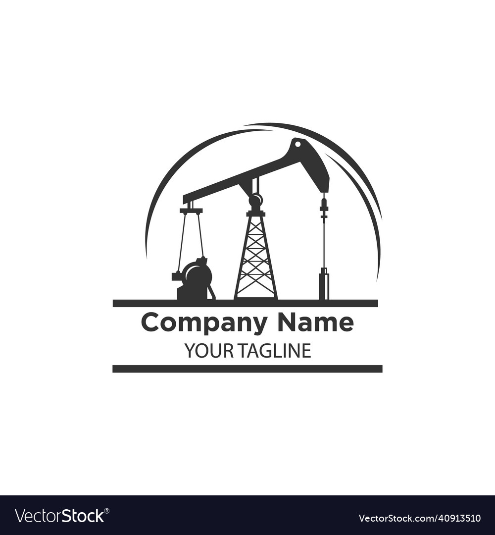 Gas And Oil Resources Logo Iconoil Design Vector Image