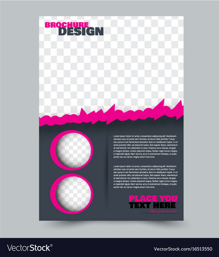 Abstract Flyer Design Background Brochure Vector Image