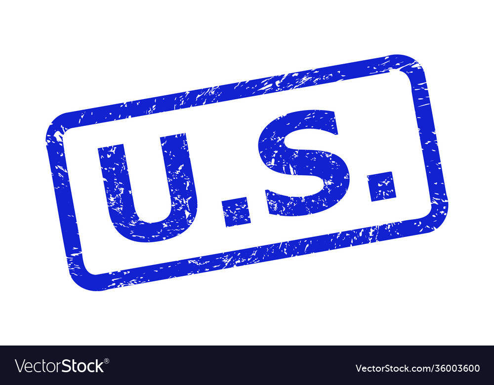 Us Stamp Seal With Grunged Texture And Rounded Vector Image