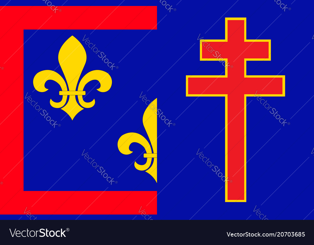 Flag Of Maine Et Loire In Pays De La Loire Vector Image