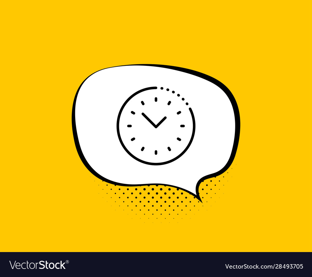 Time Management Line Icon Clock Sign Watch Vector Image