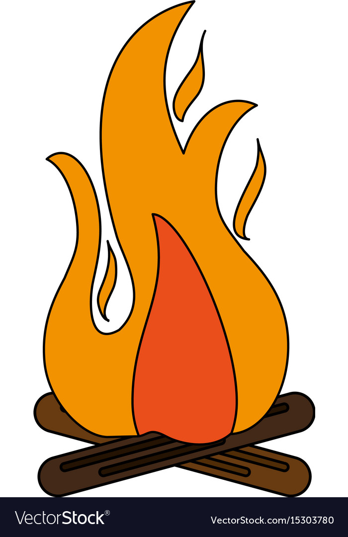 Hot Fire Flame Royalty Free Vector Image Vectorstock