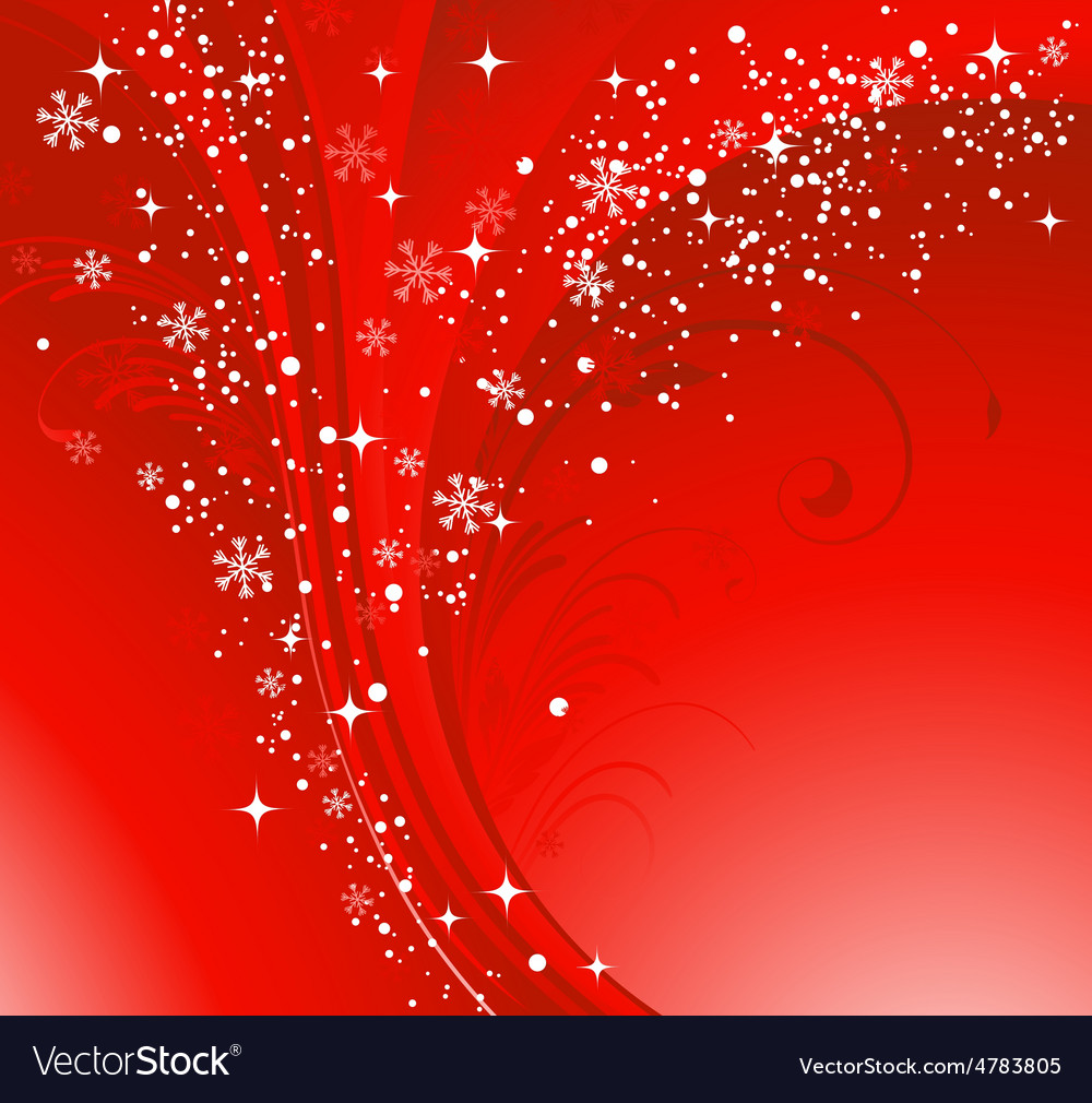 Red Christmas Banner With Snowflakes Royalty Free Vector