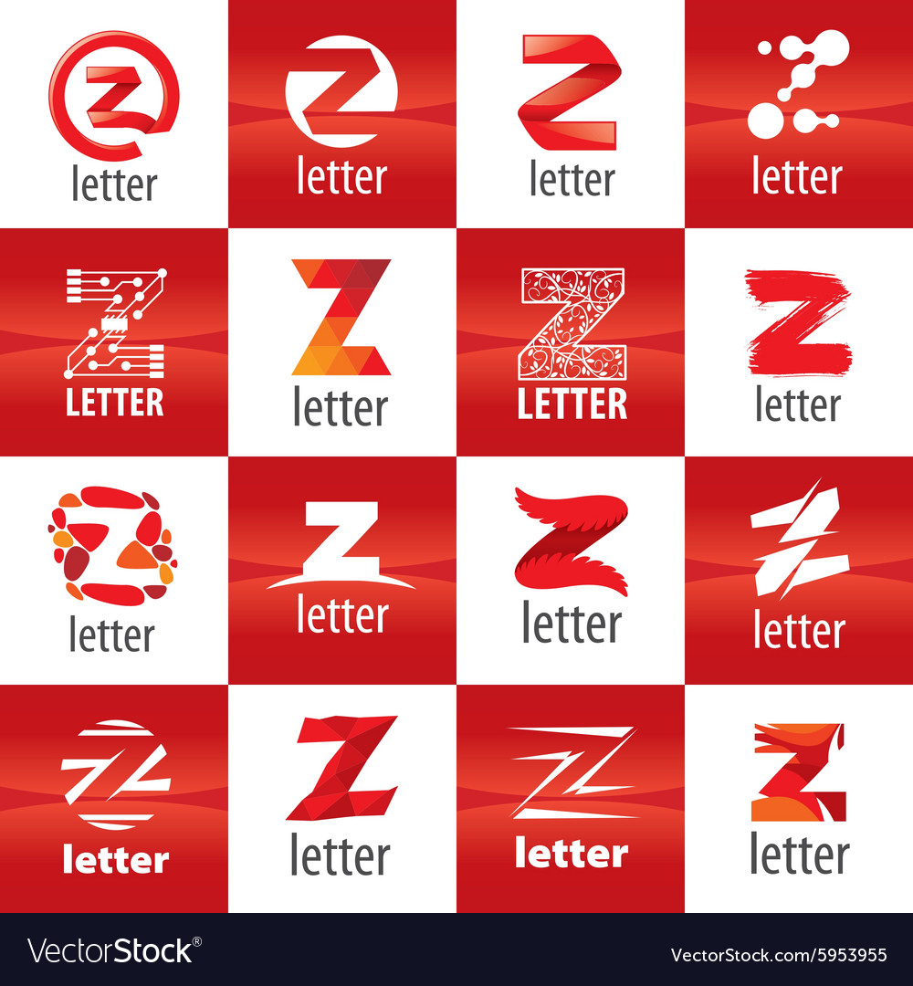 Large Set Of Logo Letter Z Royalty Free Vector Image