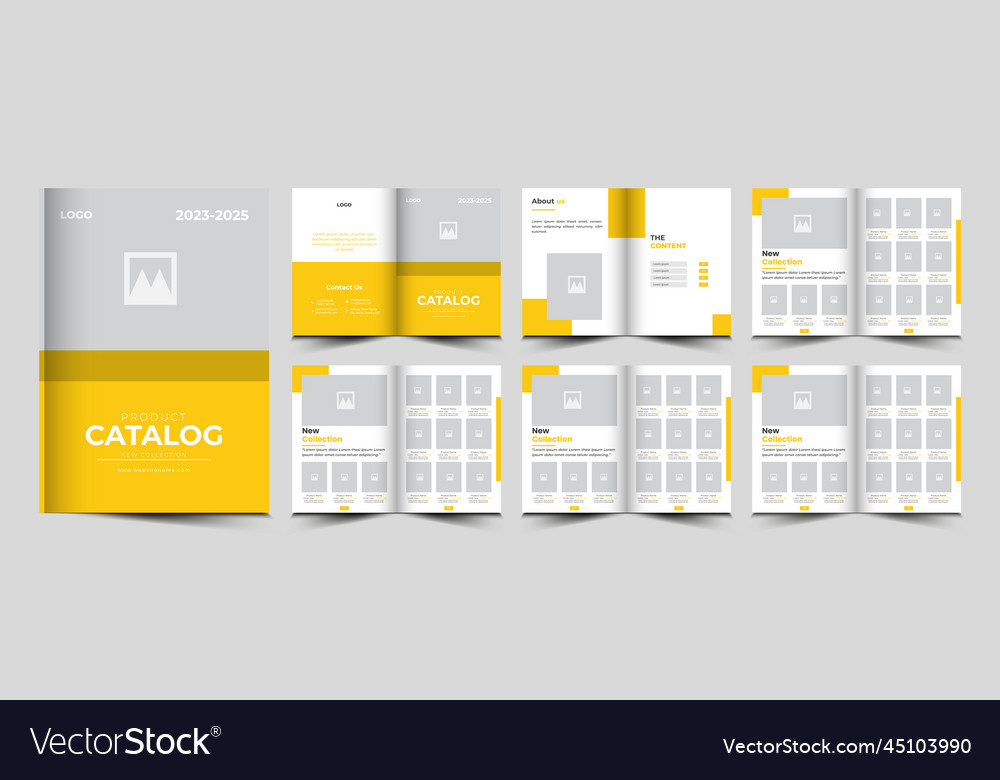 Product Catalog Design Template Layout Or Company Vector Image