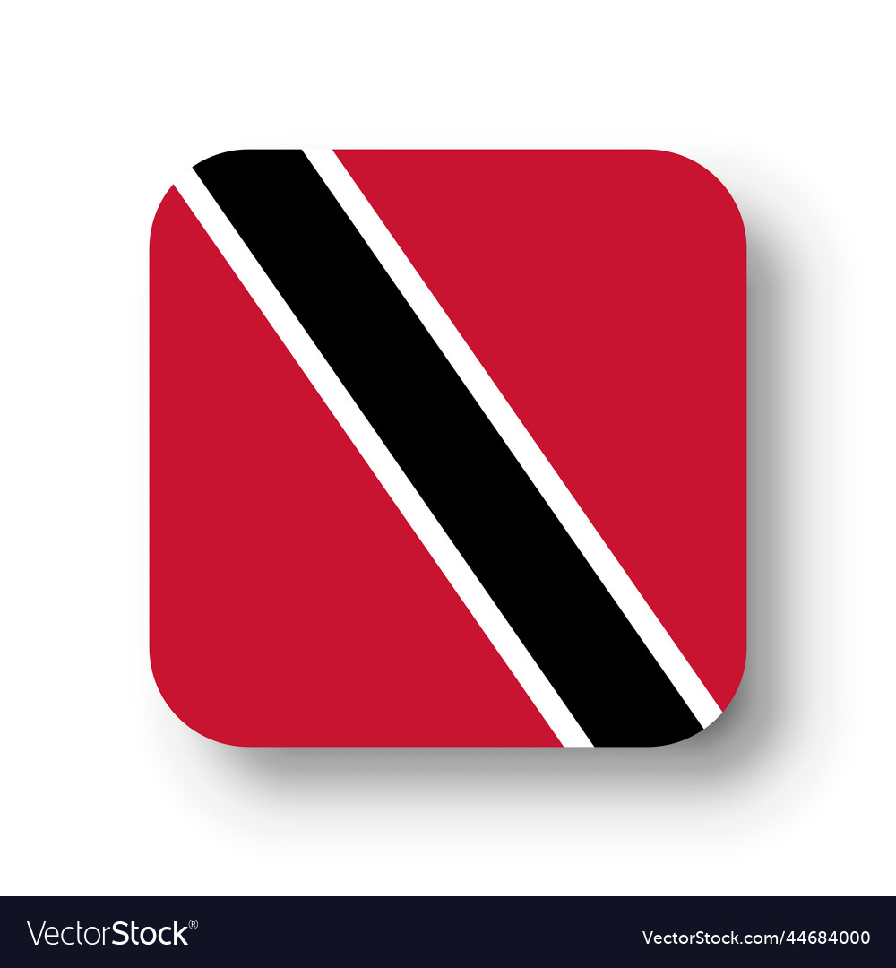 Rounded Square Flag Of Trinidad And Tobago Vector Image