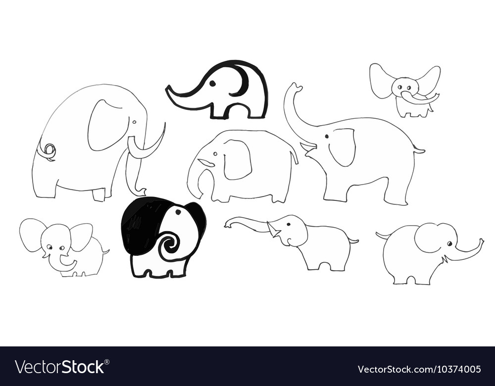 Cute Elephant Doodles