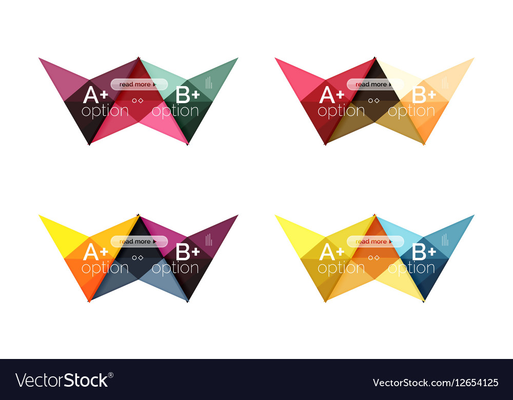 Colorful Arrow Option Infographics Banners Vector Image