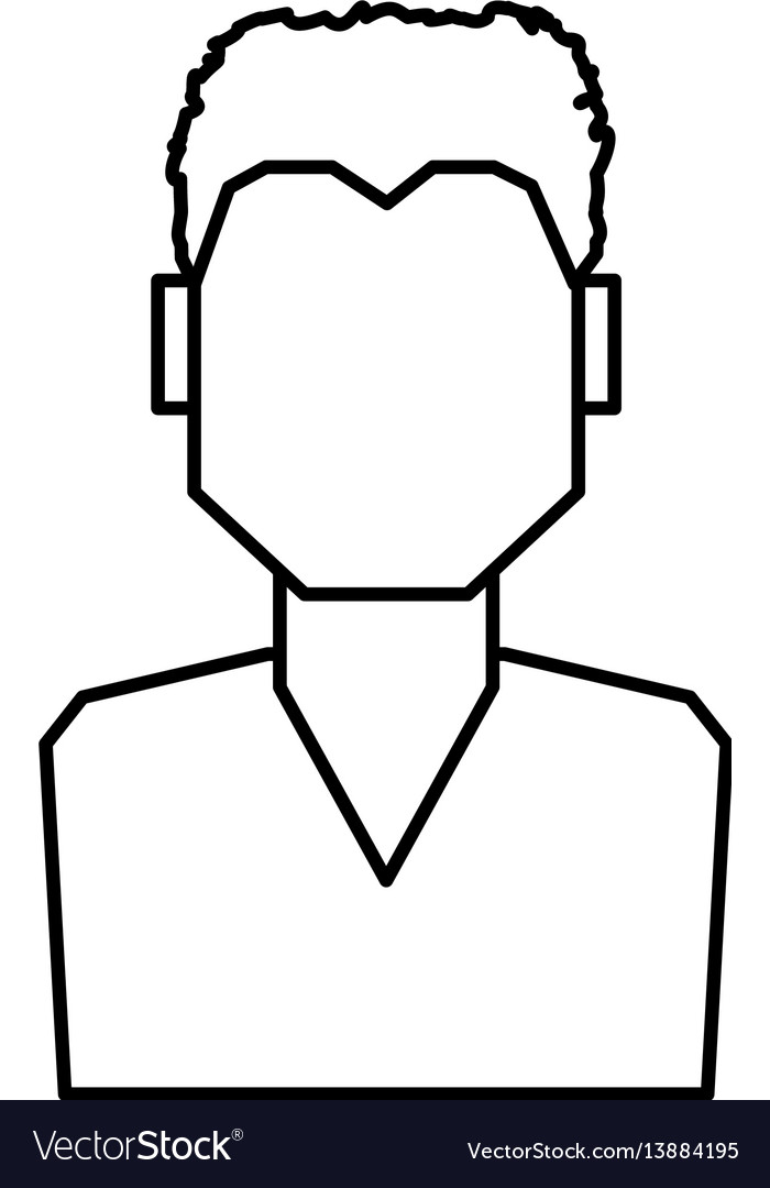 Man Faceless Profile Royalty Free Vector Image