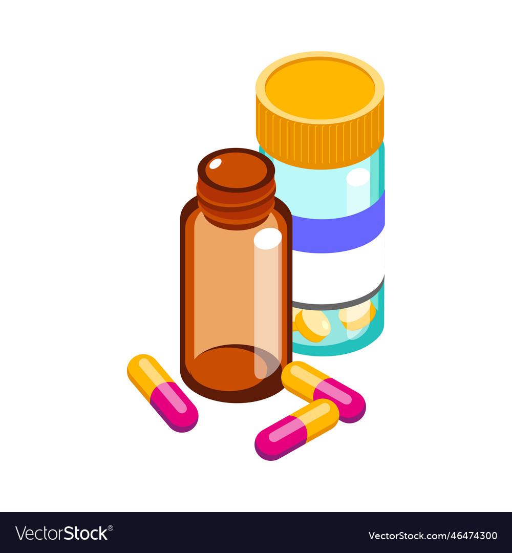 Medication Isometric Icon Royalty Free Vector Image