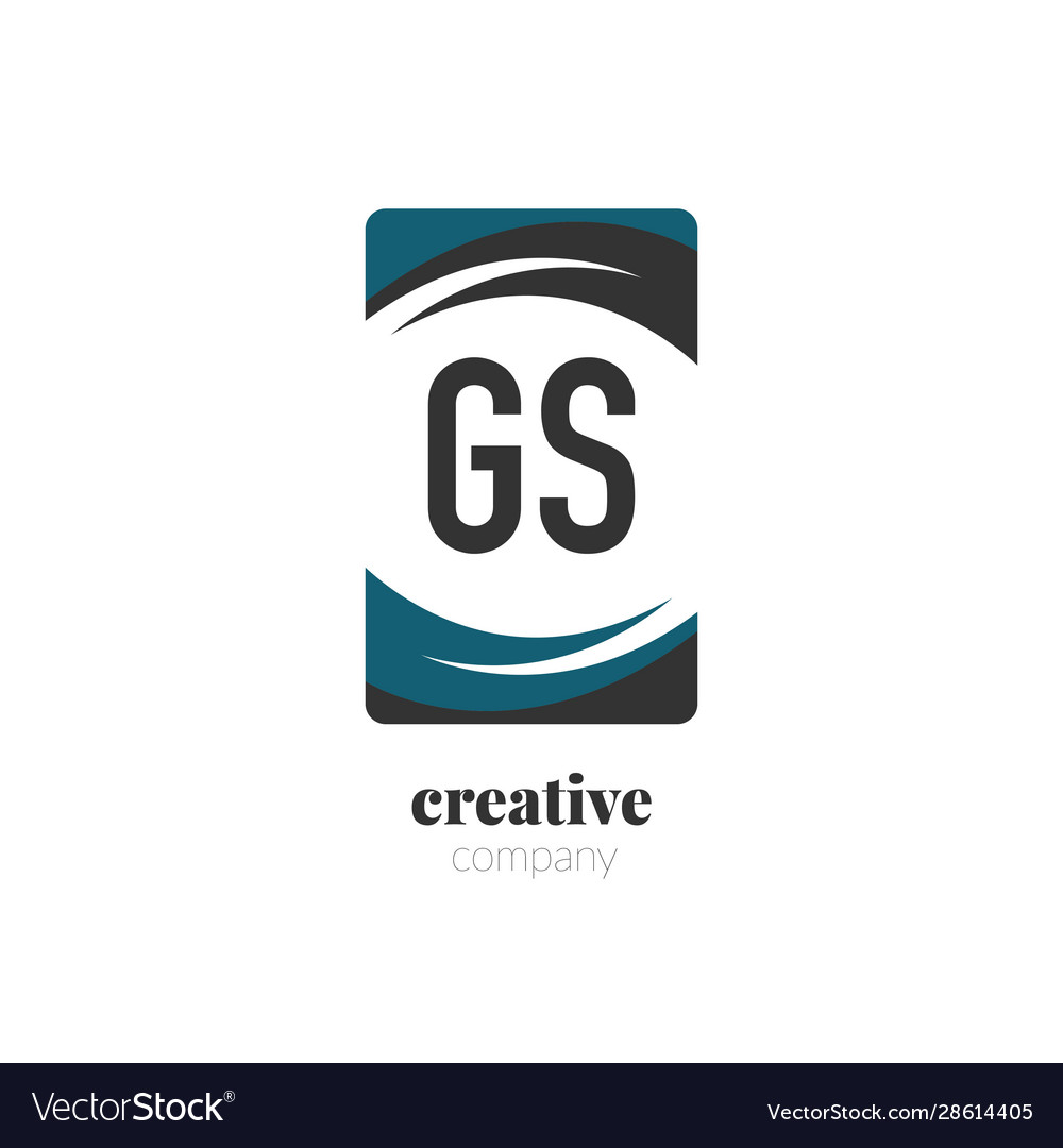 Initial Letter Gs Creative Abstract Logo Template Vector Image