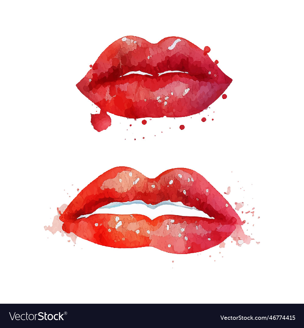 Sexy Lips Print Graphic Lips Colorful Royalty Free Vector