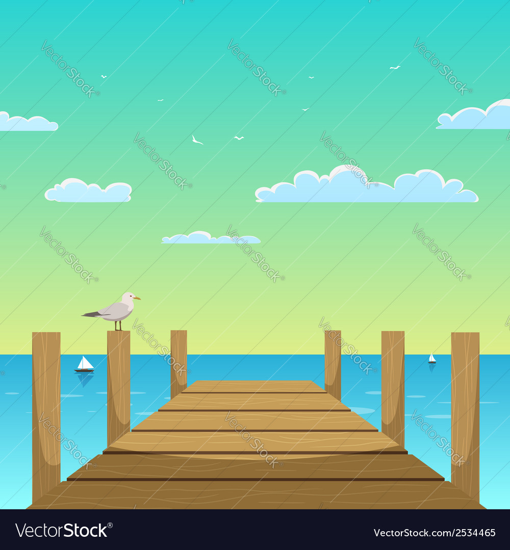 Pier Royalty Free Vector Image Vectorstock