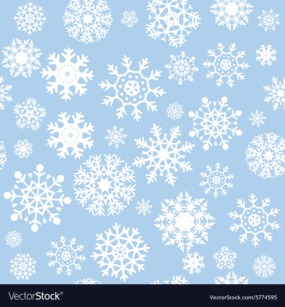 Snowflakes Seamless Background Royalty Free Vector Image