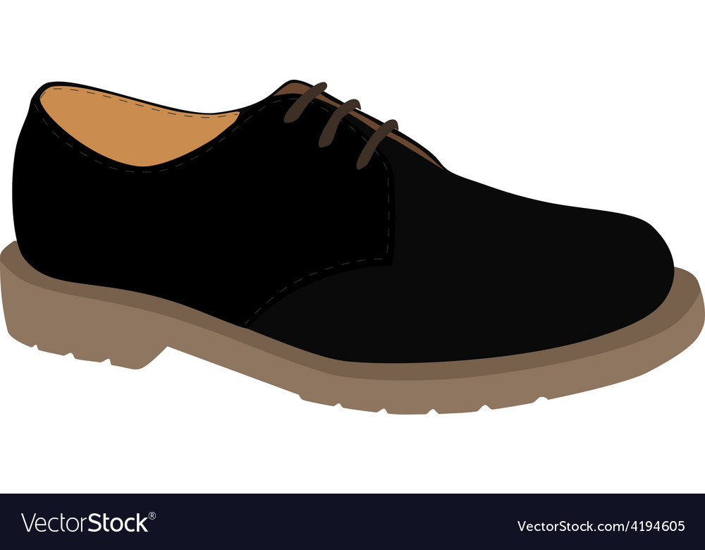 Black Shoe Royalty Free Vector Image Vectorstock