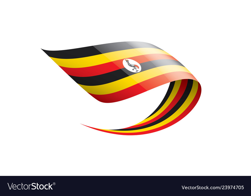 Uganda Flag On A White Royalty Free Vector Image