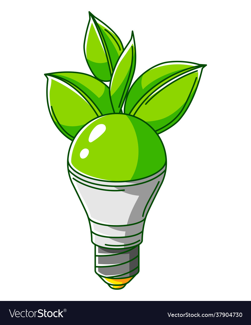 Energy Saving Light Bulb Royalty Free Vector Image