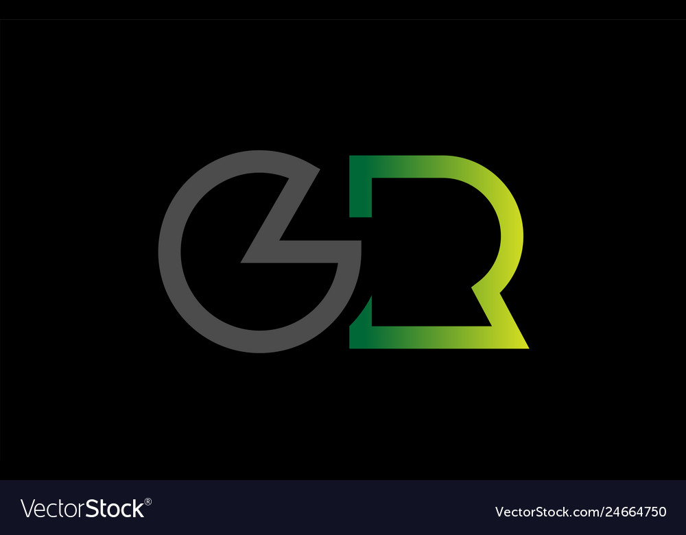 Green Black Grey Alphabet Letter Logo Combination Vector Image