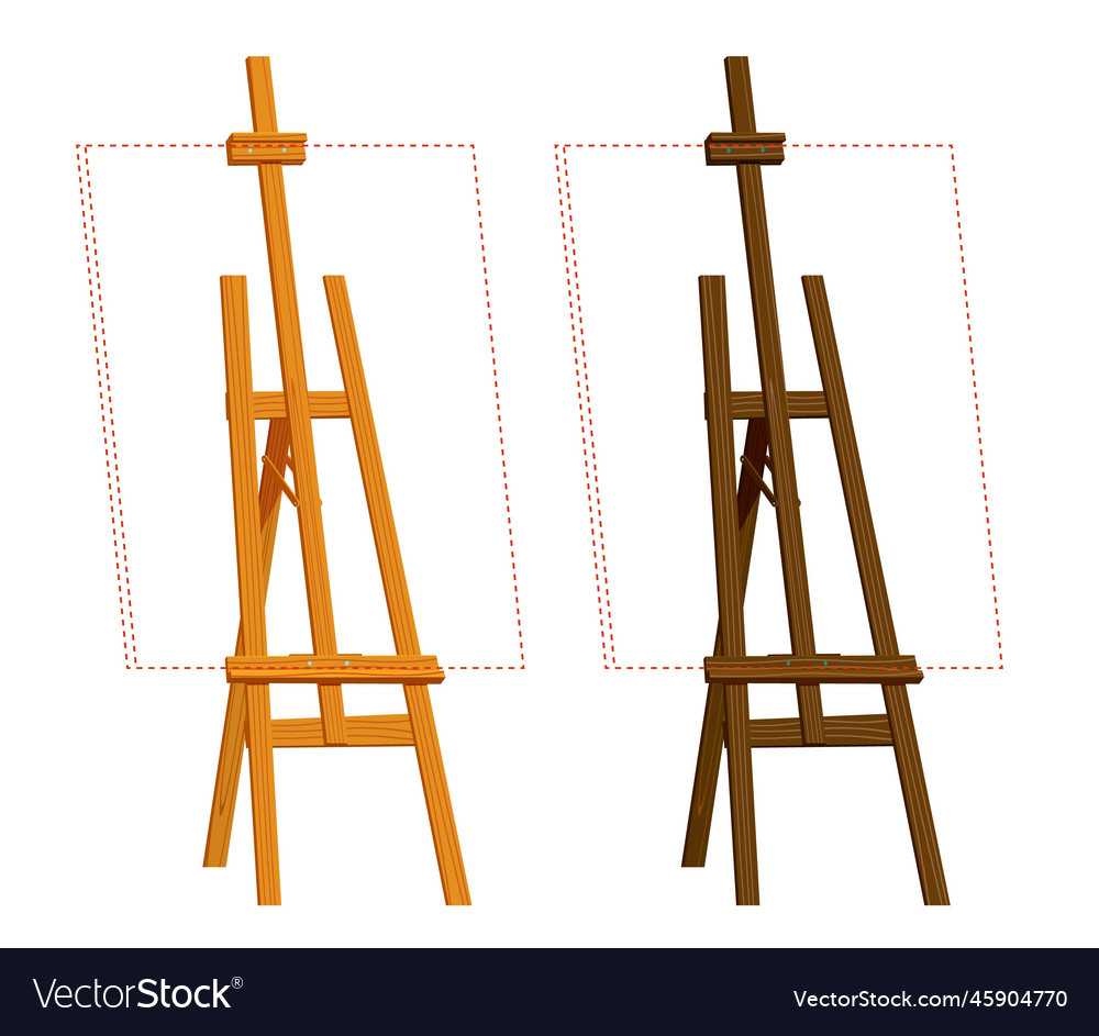 Wooden Easel For Painting And Drawing Royalty Free Vector