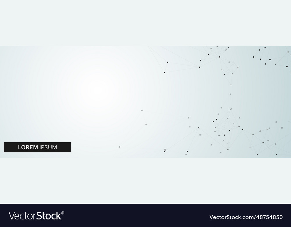 Technical Network Design Chemistry Connected Vector Image