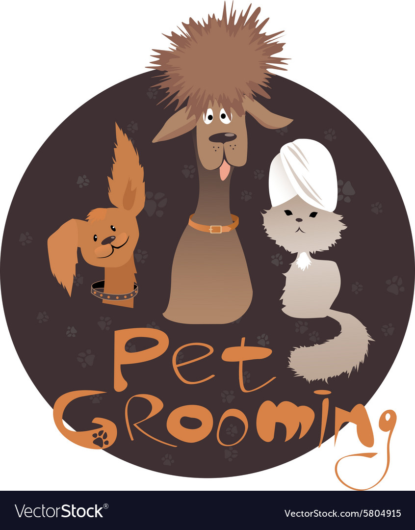 Pet Grooming Royalty Free Vector Image Vectorstock