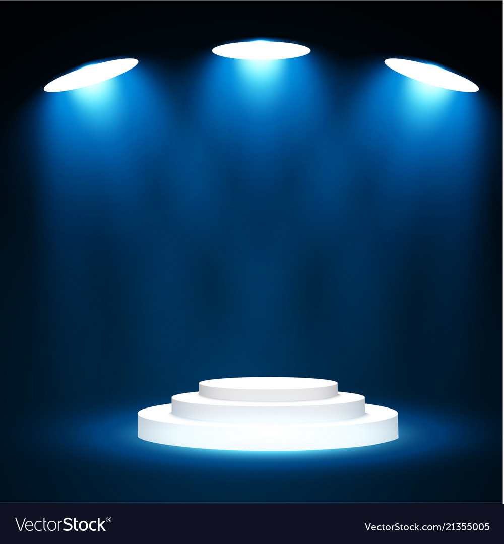 Stage Podium With Lighting Scene Royalty Free Vector Image