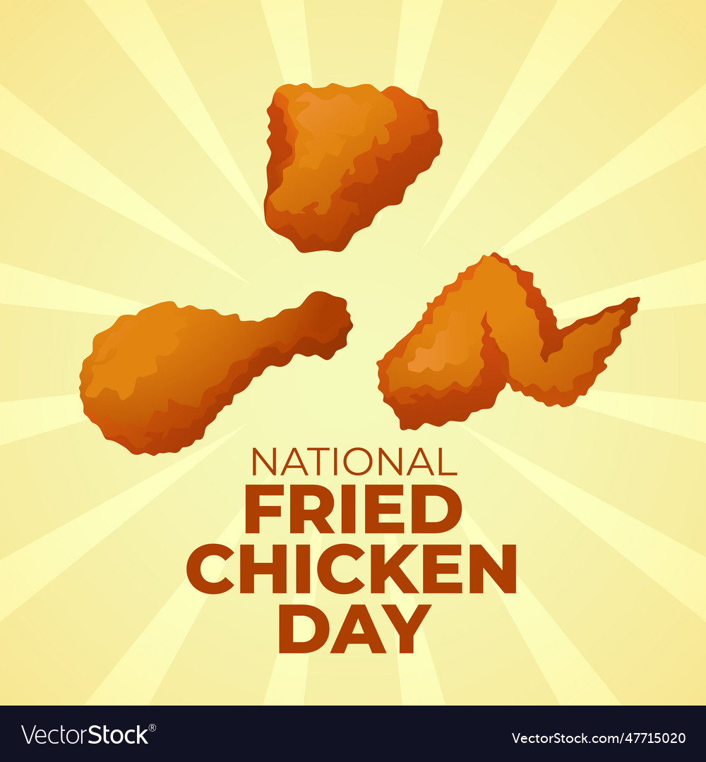 Graphic Of National Fried Chicken Day Good Vector Image