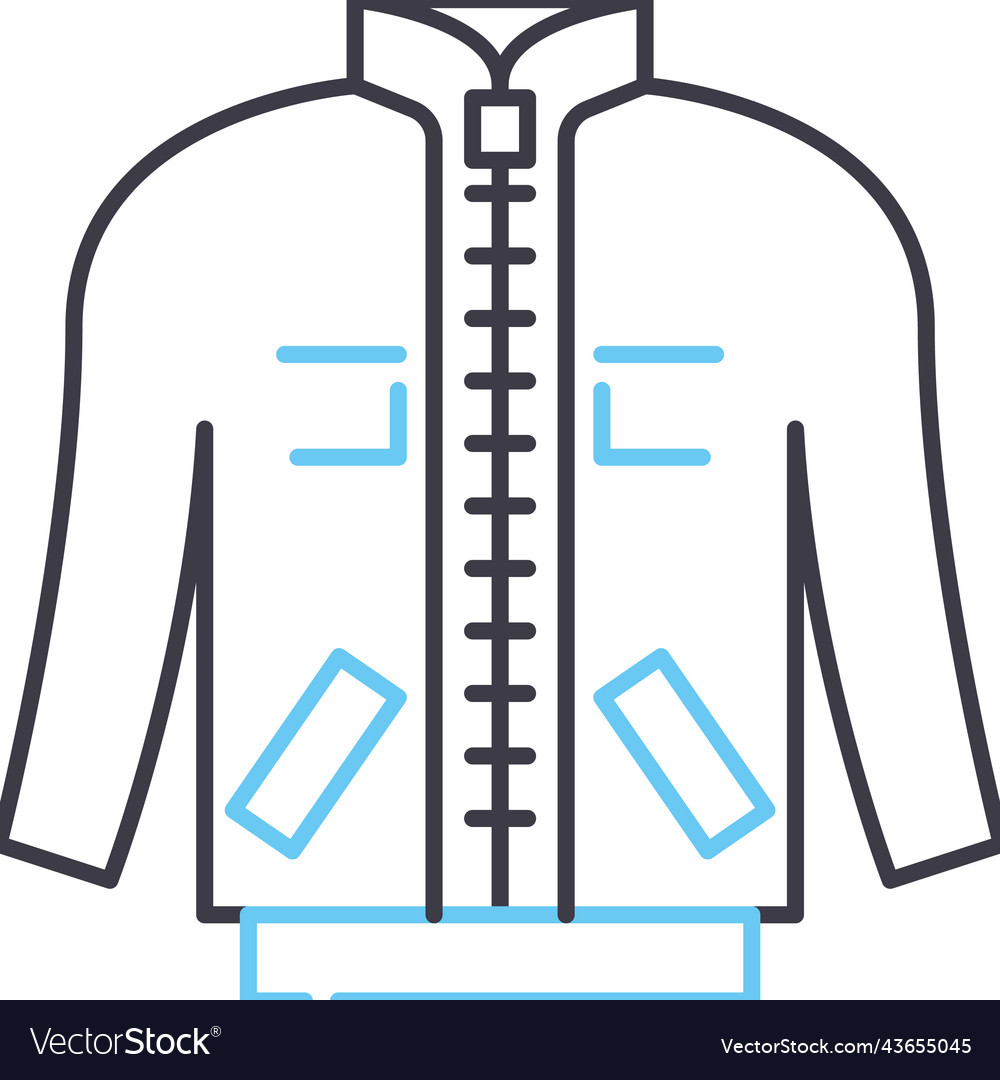 Jacket Line Icon Outline Symbol Royalty Free Vector Image